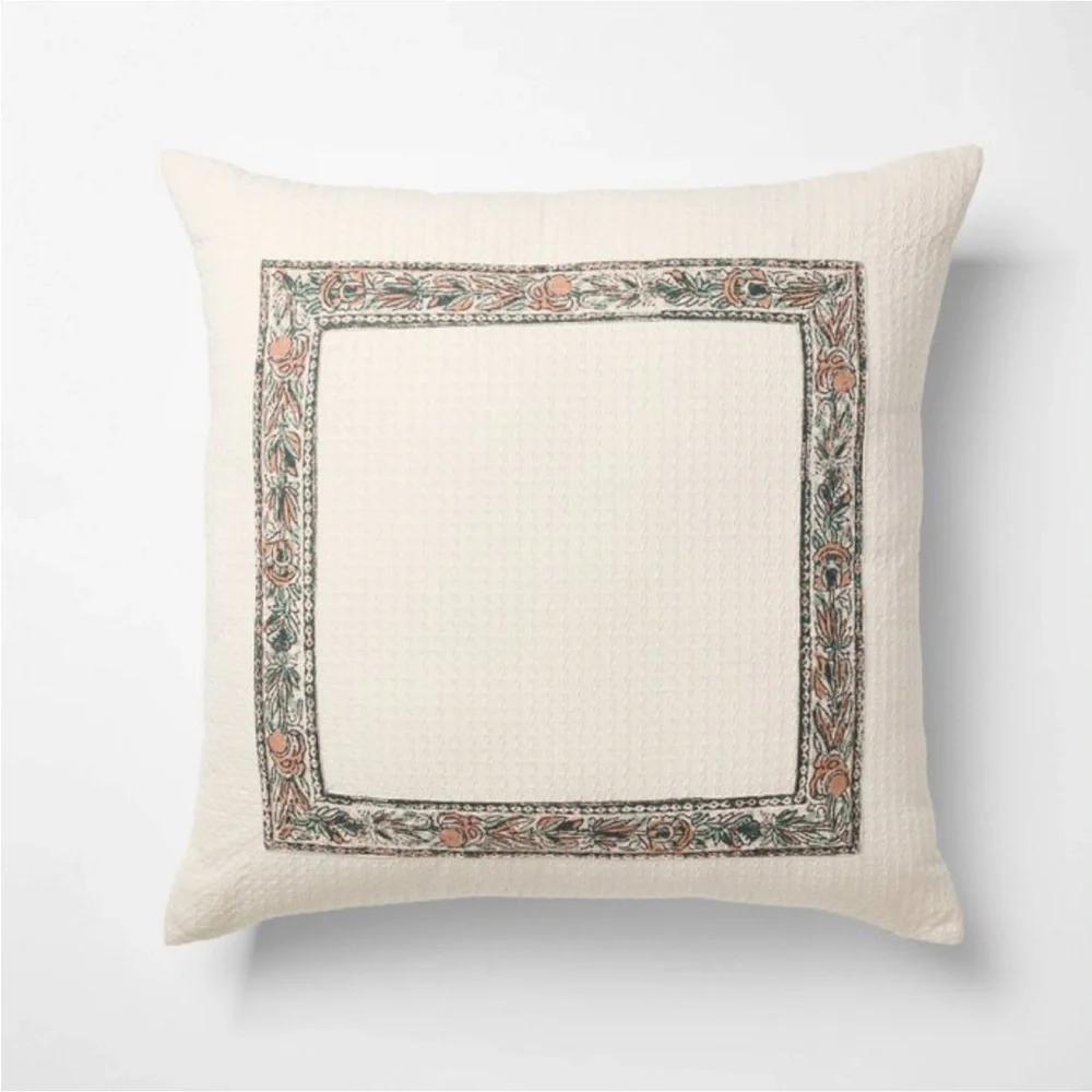 Oversized Square Border Pattern Pillow - Threshold with Studio McGee